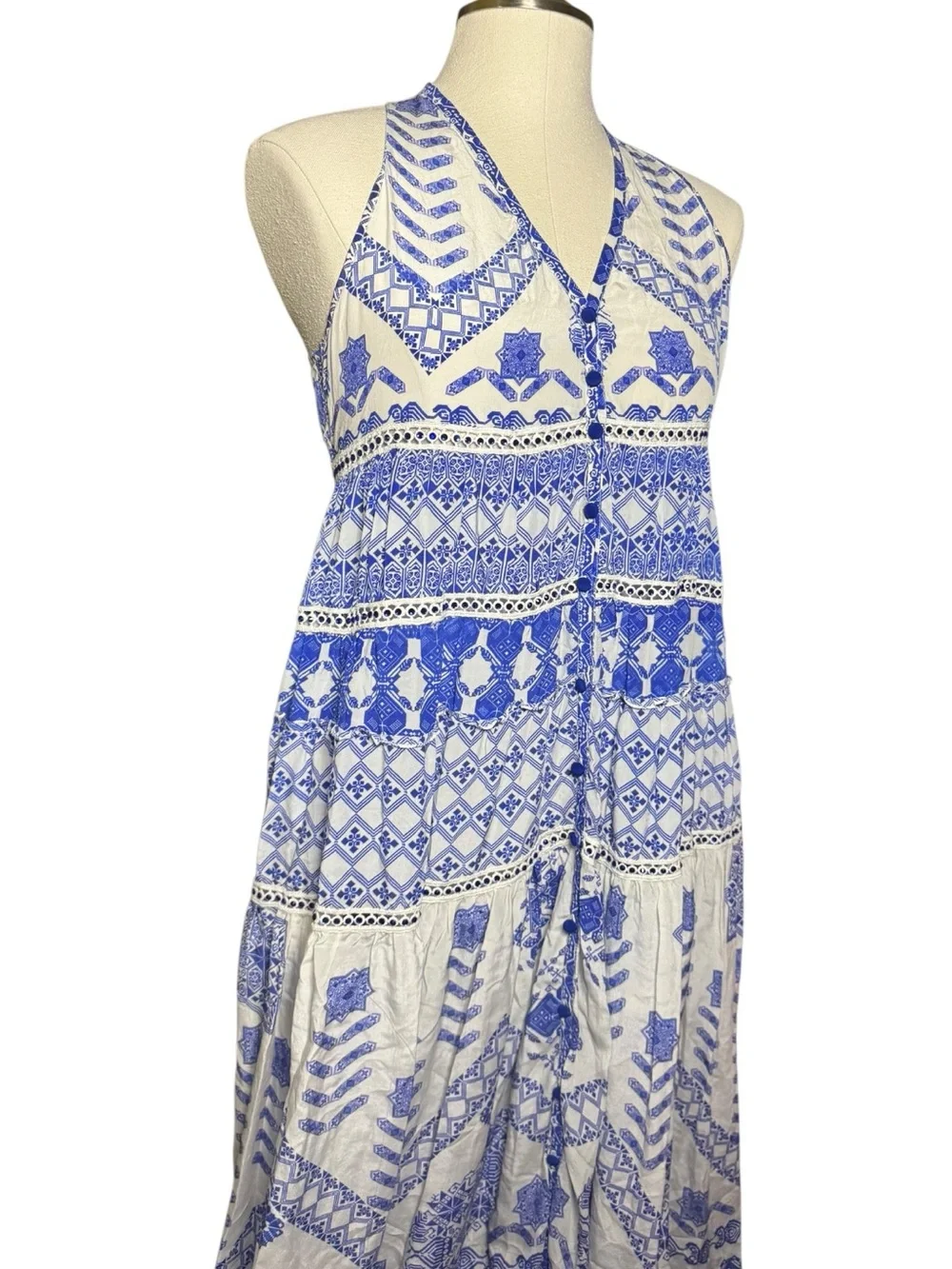 Rococo Sand Silk Lightweight Flowy Summer Dress - Picture 8 of 14